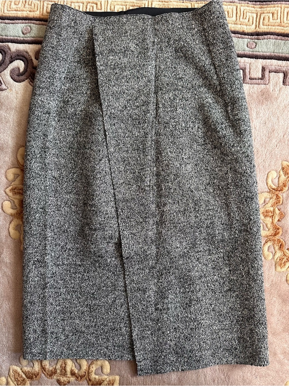 Sandro Two-Tone Gray and Black Pencil Skirt